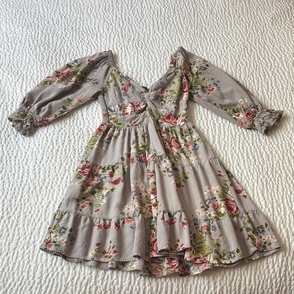 Floral western style dress